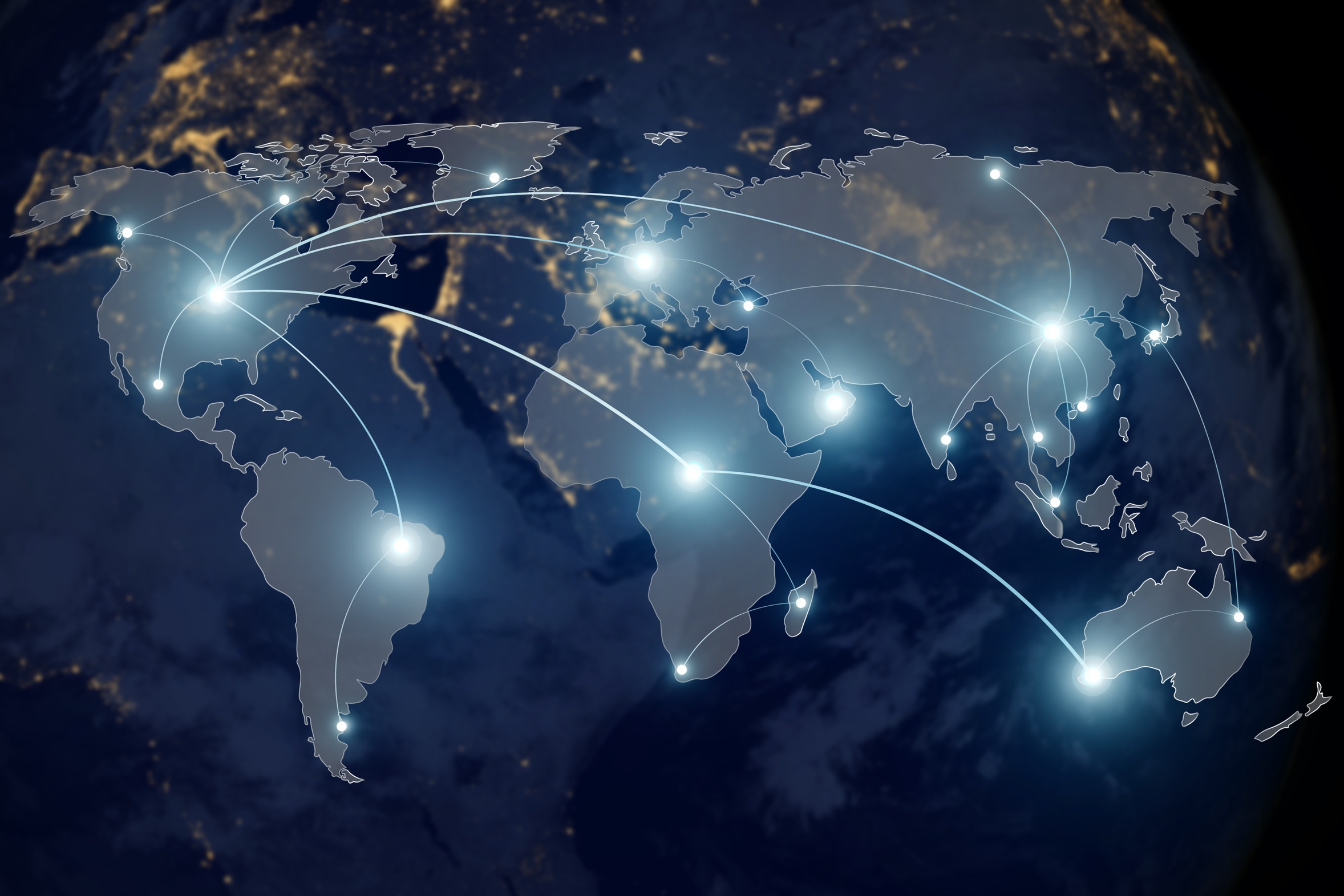 telecommunications across continents map