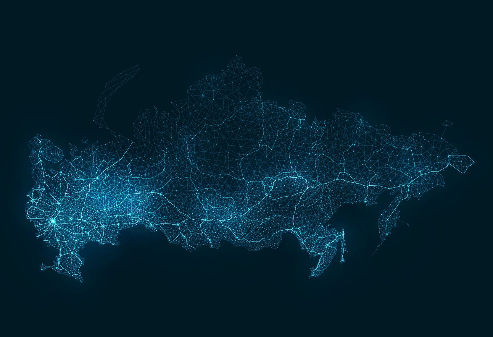 Russia telecommunications map